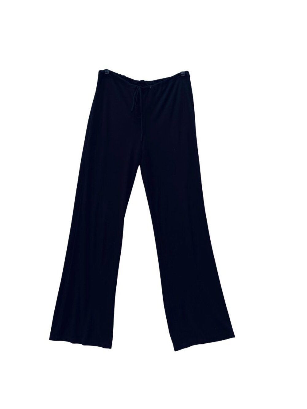 Vintage Guess Collection Black Wide Leg Drawstring Sheer Pants Y2K Minimalist - Picture 1 of 8